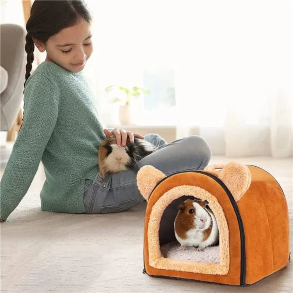 Pet Soft Guinea Pig Bed Rabbit Bed Cozy Guinea Pig Hideout House Bunny Hideout